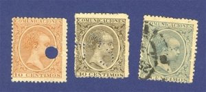 Spain 3 stamps from 1889   Packet No 4680