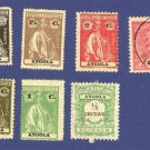 Angola 7 Stamps from 1902 to 1921 Packet No 2