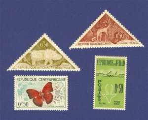 Chad 4 Stamps