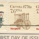 Carreta Coil Stamp 7.6 Pair FDI SC 2255 First Day Issue Transportation Issue