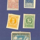 Estonia 5 stamps from 1919 to 1920  Packet No 1696