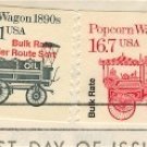 Popcorn Wagon Coil Stamp 16.7 cent FDI SC 2261 First Day Issue Transportation Issue