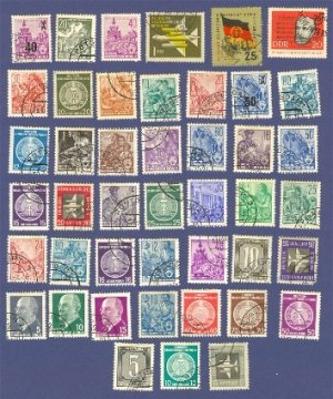 German Democratic Republic Packet No 1407 with 44 stamps