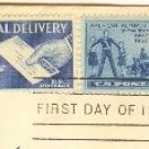 Special Delivery Stamp 20 cent FDI SC E20 First Day Issue 3cent American Automobile Assoc