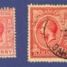 Bahamas  2 Stamps  1912 to 1920