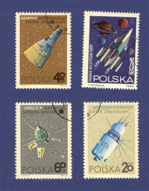 Poland 4 Space Stamps