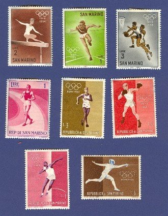 San Marino 8 stamps on the Olympics
