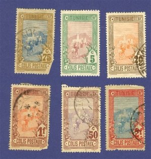 Tunisia Parcel Post 6 Stamps from 1906  Packet No 3