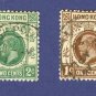 Hong Kong 2 Stamps from 1913 to 1922  Packet No1671