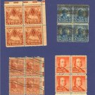 United States 4 sets of Stamps in blocks of four   Packet No 13636