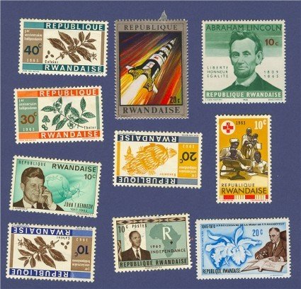 Rwanda 10 Stamps