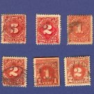 United States 9 Postage Due Stamps from 1911 to 1918  Packet No18648