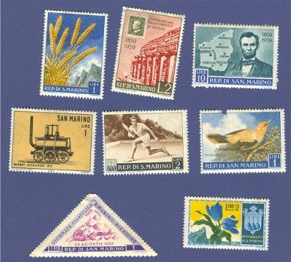 San Marino 8 stamps Packet No 1476