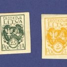 Central Lithuania 2 Stamps from 1920