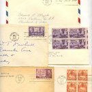 1940s 5 FDI California Gold Joseph Pulitzer Tennessee Statehood Ft Bliss First Day Issue Packet