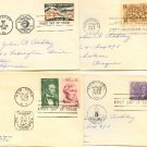 1950s 4 FDI Monroe Intl Geophysical Fort Ticonderoga Lincoln Sesquicentennial First Day Issue Packet