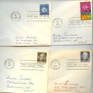 1970s 4 FDI Eisenhower LaGuardia Jefferson First Day Issue Packet