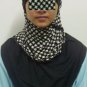 New~Split Kuwaiti Hijab~Amira~Mona~Muslim/Islamic Head Scarf~Tudung~Kleidung (ID 3428-BW)