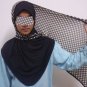 New~Split Kuwaiti Hijab~Amira~Mona~Muslim/Islamic Head Scarf~Tudung~Kleidung (ID 3428-BW)