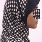 New~Split Kuwaiti Hijab~Amira~Mona~Muslim/Islamic Head Scarf~Tudung~Kleidung (ID 3428-BW)