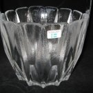 LINDSHAMMAR SWEDEN CRYSTAL ICE BUCKET  w/ Foil LABEL Scandinavian Art Glass-EAMES ERA