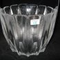 LINDSHAMMAR SWEDEN CRYSTAL ICE BUCKET  w/ Foil LABEL Scandinavian Art Glass-EAMES ERA