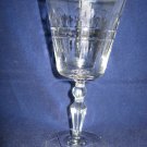Libbey Rock Sharpe Water Goblet - Pattern #3006 Jefferson Stem w/ Wayne Cutting