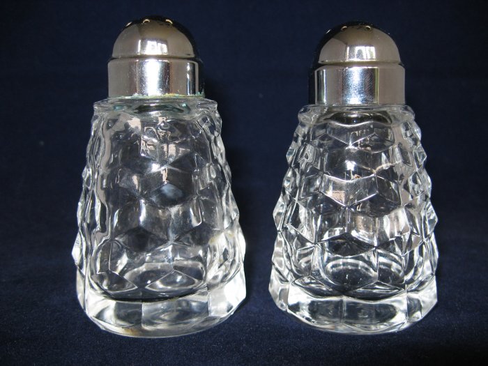 Fostoria American Salt & Pepper Shakers S&P AM01/649