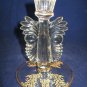 Paden City Glass w/Gold Gazebo Etch Candlestick- Maya