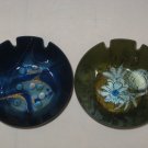 Sascha Brastoff California Pair Enameled Dishes/ Ashtrays-Jewels-Retro