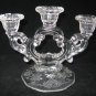 Cambridge Glass Apple Blossom 3 Light Candlestick Candelabrum