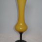 Murano Italian Empoli Cased Footed Art Glass Vase w/ Black Foot - Czech Tango style