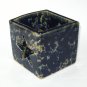 Bennington Potters VT Blue Agate STAR Candle Holder Signed DG David Gil #1844 - Vintage Spongeware