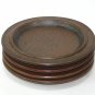 Arabia Finland RUSKA Ulla Procope Set of 4 Bread Dessert Plates - MCM Brown Stoneware Dishes