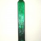 Wayne Husted Bischoff Glass 20" Tall Green Concord Decanter Floor Vase Indiana Lancaster Colony