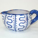 Bjørre Norway Norge Handpainted Blue & White Art Pottery Creamer Vintage Mid Century