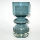 Riihimaki Riihimaen Lasi Oi Tamara Aladin Steel Blue Glass Vase #1472 Finland