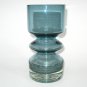 Riihimaki Riihimaen Lasi Oi Tamara Aladin Steel Blue Glass Vase #1472 Finland