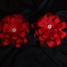 Flower Clips-Red