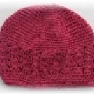 Crochet Beanie Hat - Hot Pink