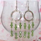 Crystal Hoops Peridot