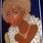 Ruby In Gold 9x12 Colored Pencil Original Painting Drawing Fashion Illustration Portrait Art