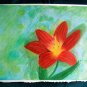 Red Lily 9x12 Mixed Media Original Painting Floral Flower Art Botanical Lilies Flowers