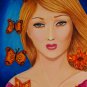 Fear Of Flying 8x10 Colored Pencil Original Painting Drawing Fashion Illustration Portrait Art