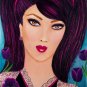 Chelsea Girl: Gothic Spring 9x12 Colored Pencil Original Painting Drawing Fashion Illustration