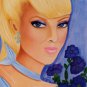 Femmes & Florals: Petunia 9x12 Mixed Media Original Painting Fashion Illustration Portrait Art