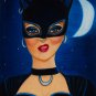 Modern Classic: Cat 9x12 Mixed Media Original Painting Drawing Fashion Illustration Portrait Art