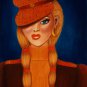 Modern Classic: Tweed 9x12 Colored Pencil Original Painting Fashion Illustration Portrait Art
