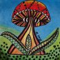 Mushroom 3.5x3.5 Original Painting Drawing Art