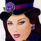 Chelsea Girl: Irish Rose 8x10 Colored Pencil Original Painting Drawing Fashion Illustration Portrait